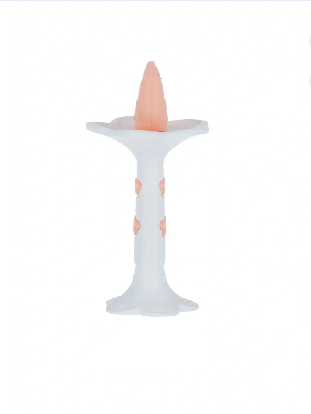 Nuby Silicone Fun Teethers — Chick & Tuba Teether Aqua & Peach *NEW*